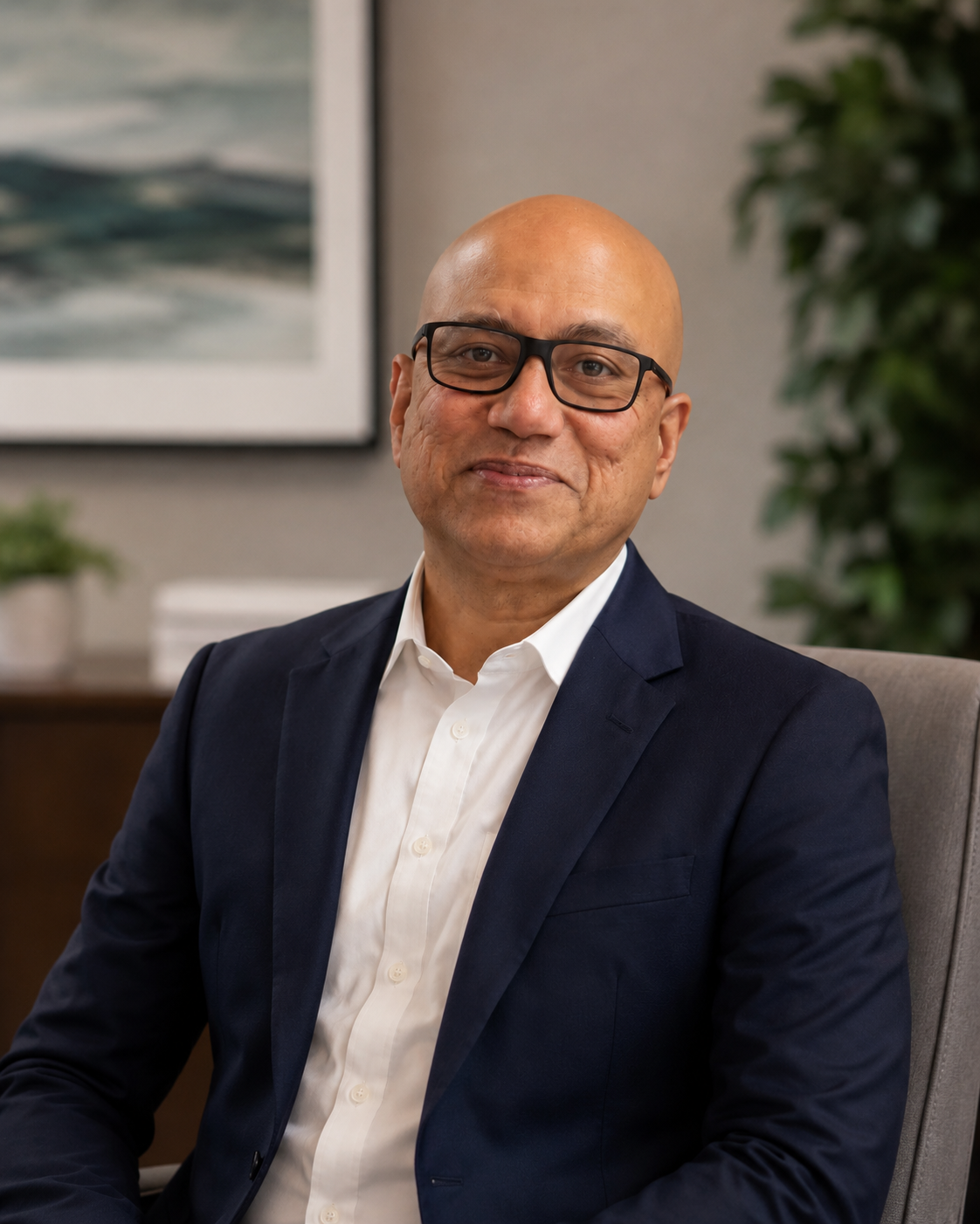 Portrait of Dr. Biju Basil, board-certified psychiatrist.